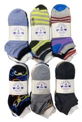 120 Pairs Assorted Pack Of Womens Low Cut Printed Ankle Socks. - Womens Ankle Sock