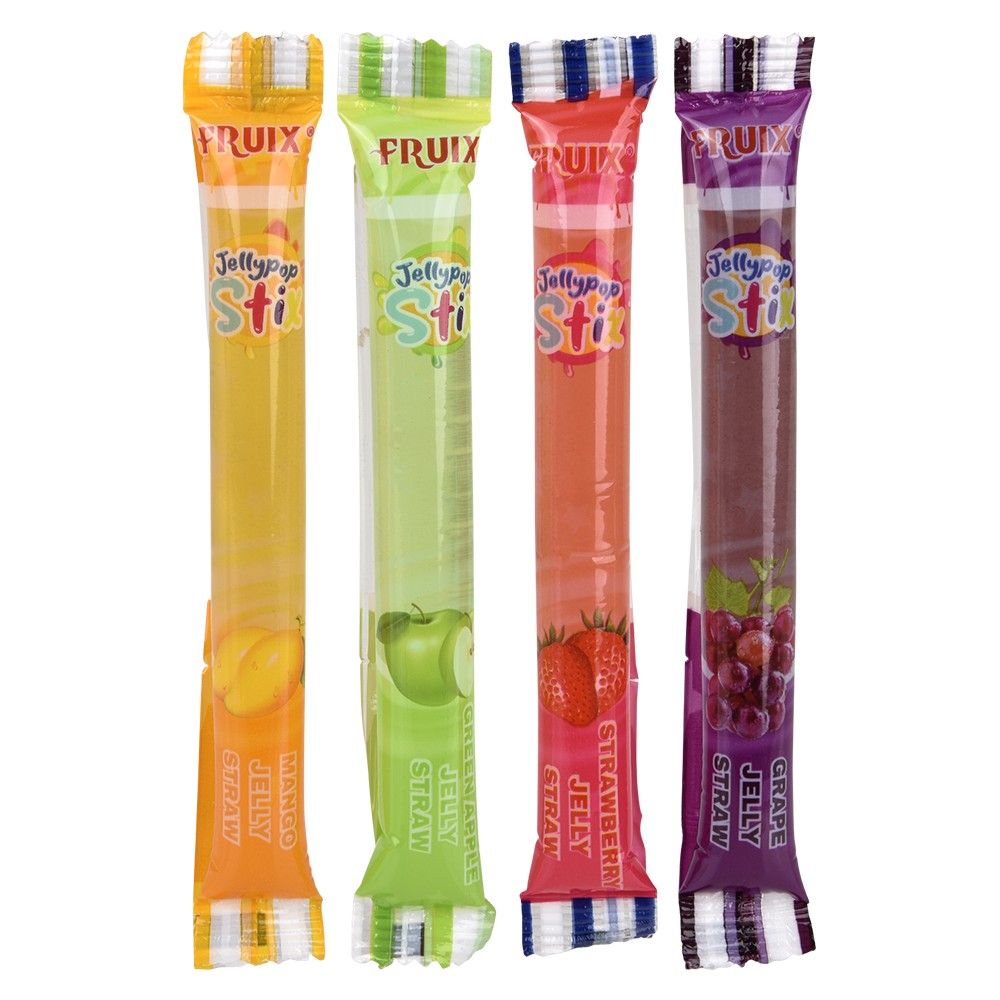 300 pieces of Fruix Jellypop Stix Ast Straws