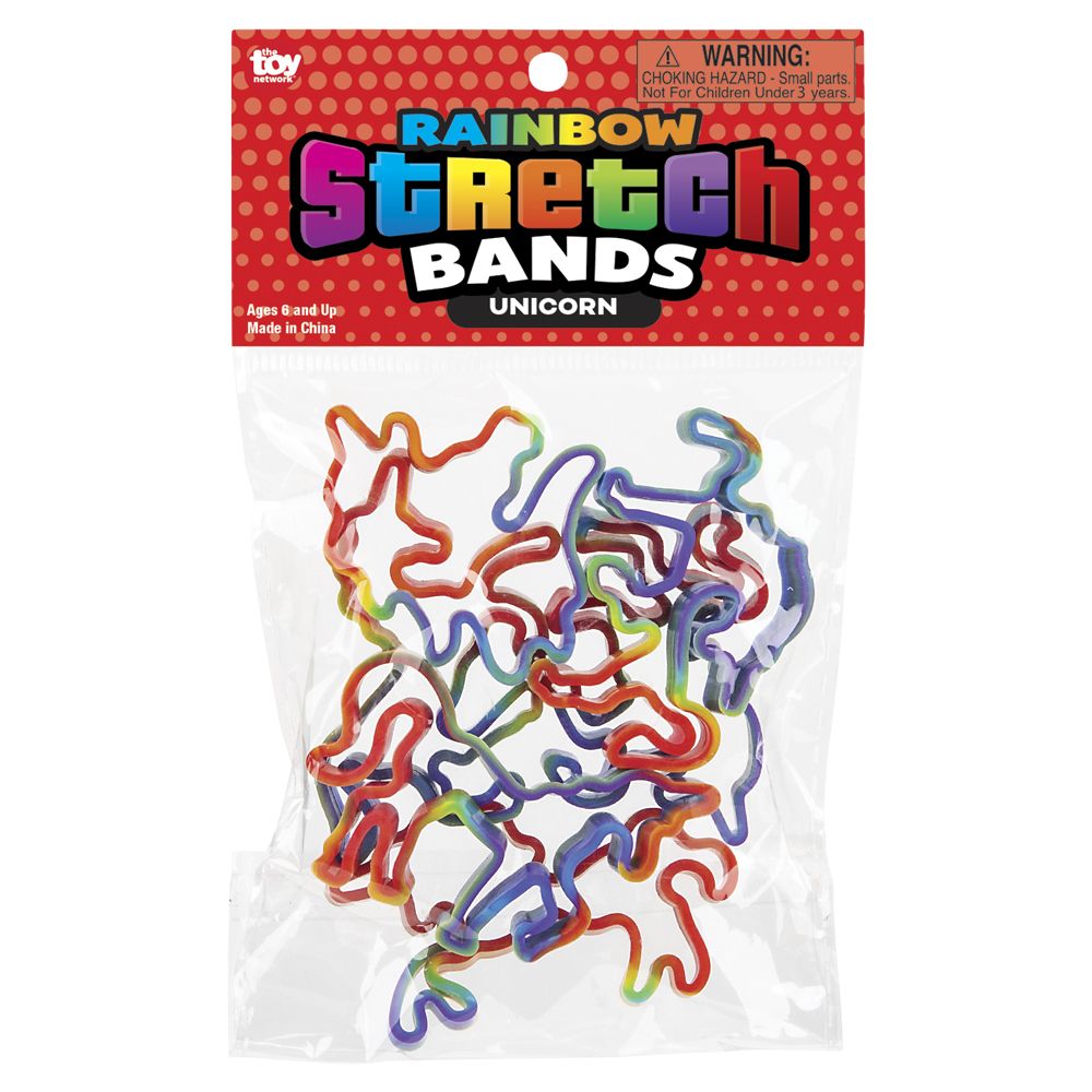 288 pieces Unicorn Rainbow Silicone Stretch Bands - Rubber Bands
