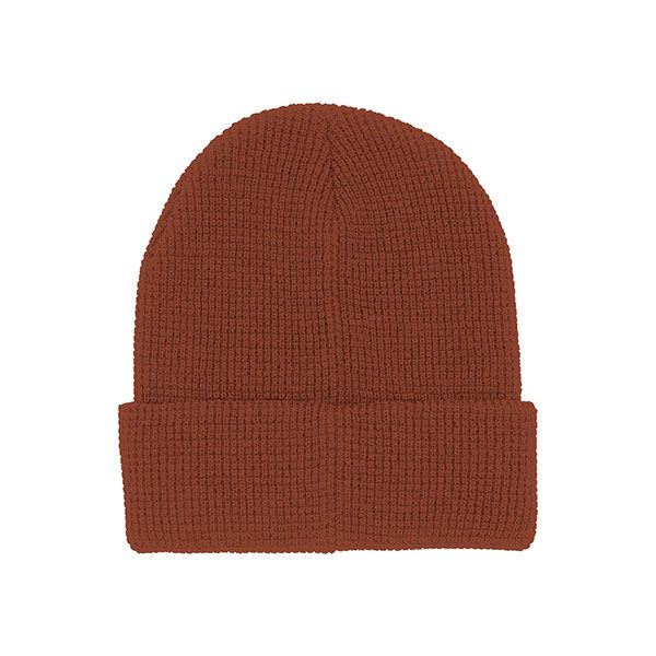 24 pieces Waffle Knit Cuff Beanie RUST - Winter Beanie Hats