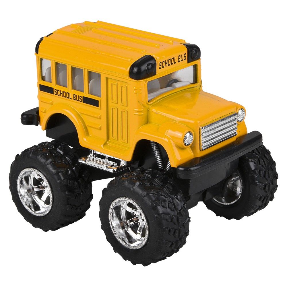 72 pieces 3.75" DiE-Cast Pull Back Big Wheel School Bus - Car, Planes, Trains & Bikes