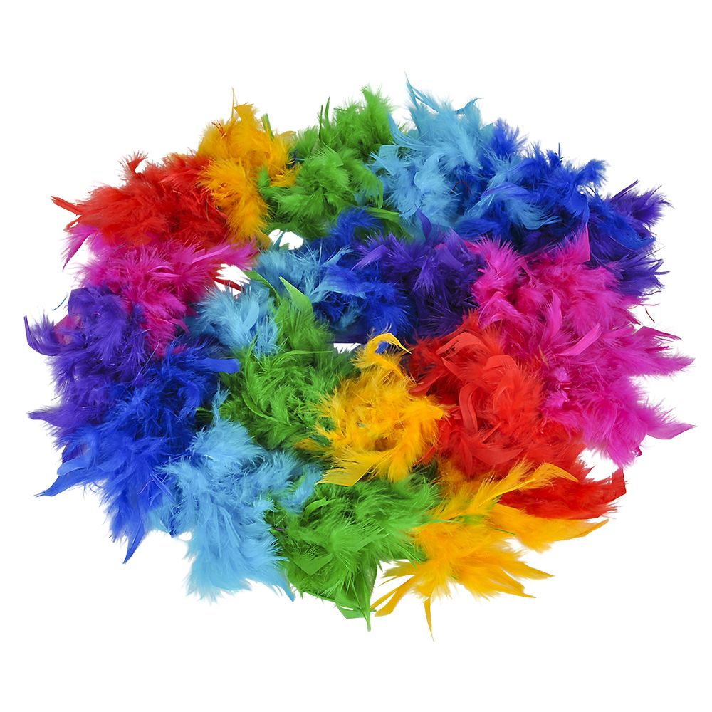 48 pieces 6' 60g Rainbow Boa - Costumes & Accessories
