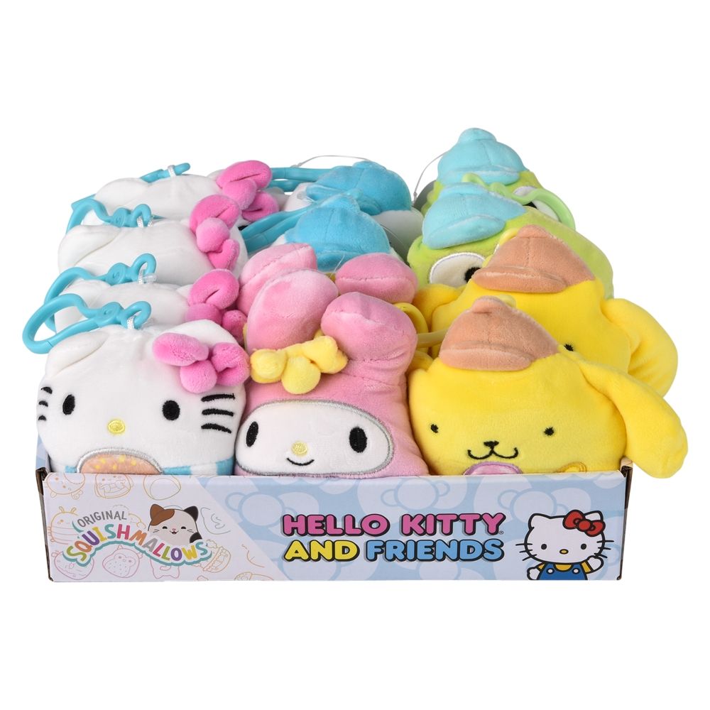 24 Wholesale 3.5" Squishmallows Hello Kitty & Friends Plush Asst