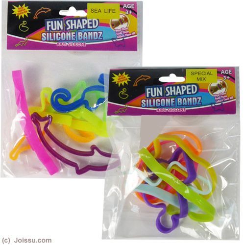 12 Pieces 6 Piece Fun Shaped Silicone Bandz Sets - Bracelets