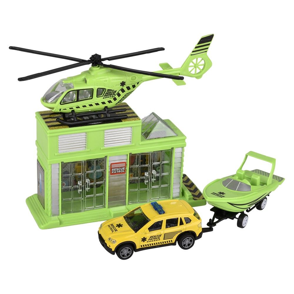 12 pieces Jungle Die Cast Rescue Center - Car, Planes, Trains & Bikes