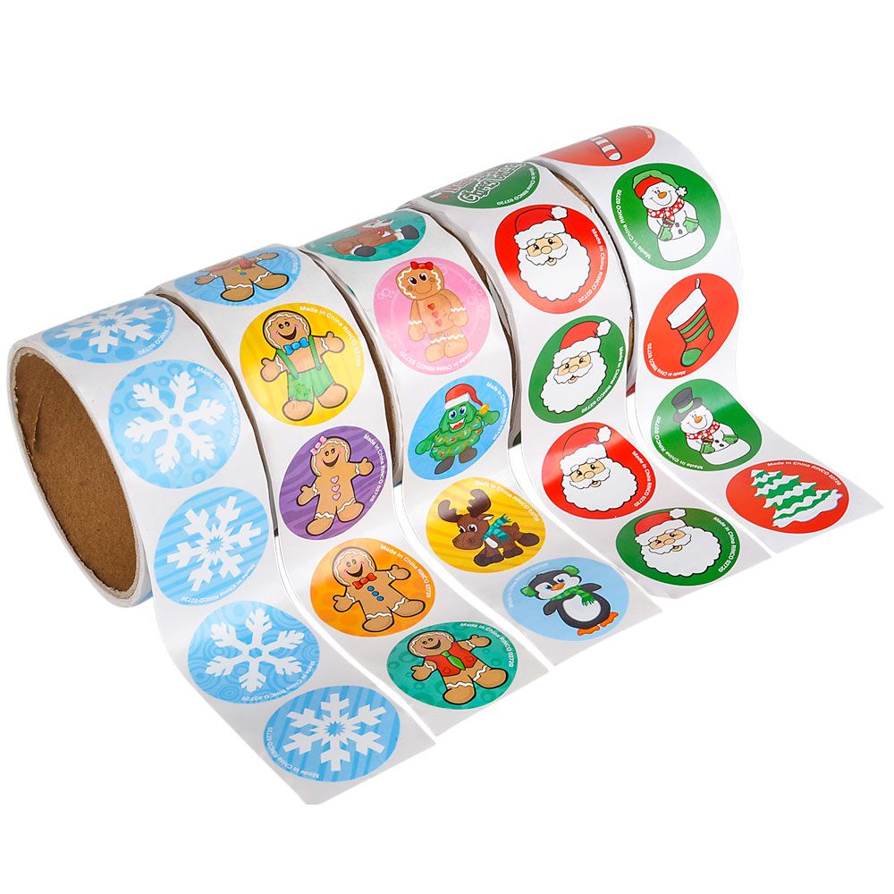 20000 pieces Holiday Roll Stickers Assortment (500pcs/unit) - Tattoos and Stickers