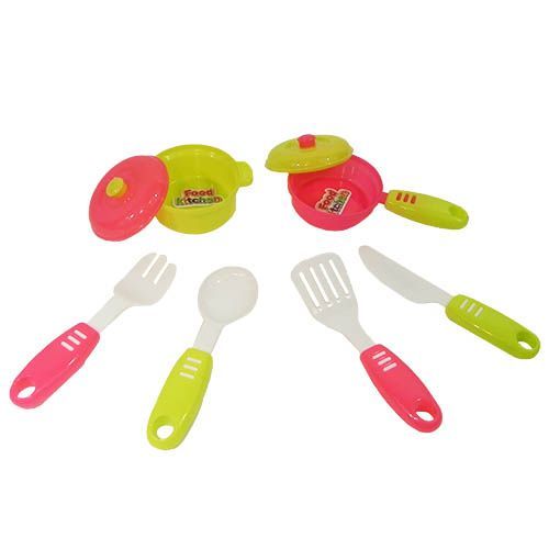 48 Pieces Kitchen Play Set - 8 Piece Set - Girls Toy Sets