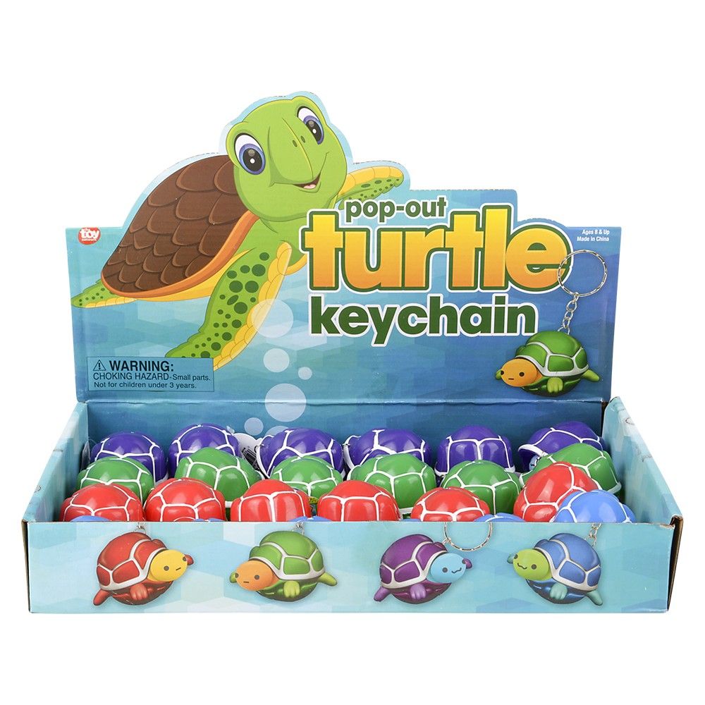 288 pieces 2" Pop Out Turtle Keychain - Key Chains