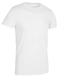 6 Pieces Mens Cotton Short Sleeve T Shirts Solid White Size L - Mens T-Shirts
