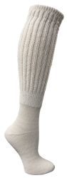 12 Wholesale Yacht & Smith Womens Cotton Extra Heavy Slouch Socks, Boot Sock Solid White