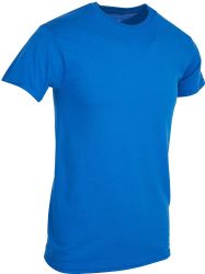 36 Wholesale Mens Cotton Crew Neck Short Sleeve T-Shirts Solid Blue, Large