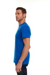 36 Pieces Men's Cotton Short Sleeve T-Shirt Size X-Large - Blue - Solid T-Shirts