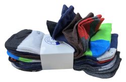 60 Wholesale Yacht & Smith Assorted Pack Of Mens Low Cut Printed Ankle Socks Bulk Buy