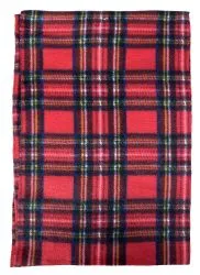 Yacht & Smith Assorted Plaid Fleece Scarfs - 60"x12" Inches