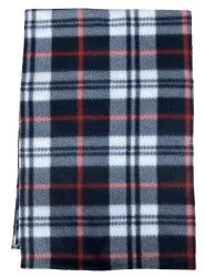 Yacht & Smith Assorted Plaid Fleece Scarfs - 60"x12" Inches