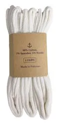 Yacht & Smith Women's Flat Knit White Knee High Socks