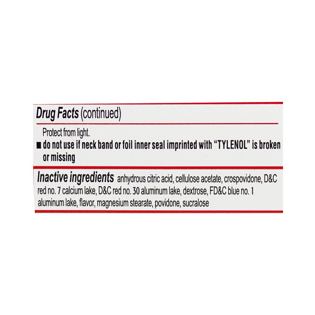 24 pieces of Travel Size Tylenol Children's Chewables Grape -  Box Of 24