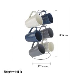 6 Wholesale Home Basics 11 oz. 6-Piece Diamond Mug Set