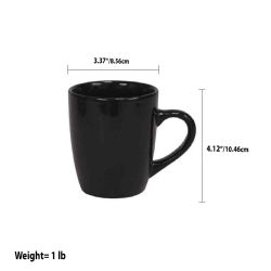 24 Wholesale Home Basics 13 oz Ceramic Mug, Black