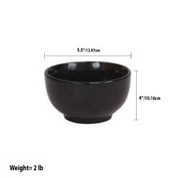 12 Wholesale Home Basics Ceramic Cereal Bowl, Black