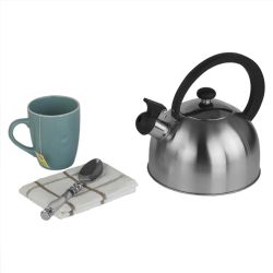 12 Wholesale Home Basics 85 oz. Stainless Steel Tea Kettle, Silver