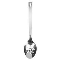 24 Wholesale Home Basics Stainless Steel Slotted Serving Spoon, Silver