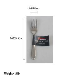 24 Wholesale Home Basics 4 Piece Stainless Steel Salad Fork, Silver