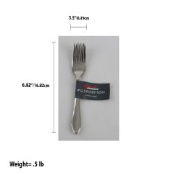 24 Wholesale Home Basics 4 Piece Stainless Steel Dinner Fork, Silver