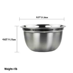 24 Wholesale Home Basics 3QT. Stainless Steel Beveled Anti-Skid Mixing Bowl, Silver