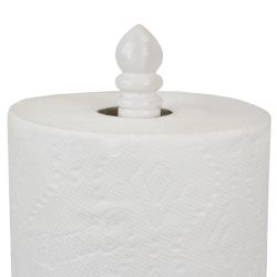 3 Wholesale Home Basics Lattice Collection Cast Iron Paper Towel Holder, White