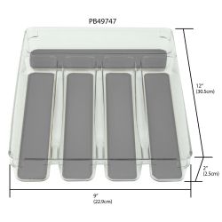 12 Wholesale Home Basics 9" x 12" Plastic Drawer Organizer with Rubber Liner