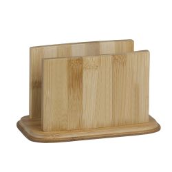 12 Wholesale Home Basics Premium Bamboo Freestanding Large Capacity Napkin Holder, Natural