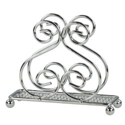 12 Wholesale Home Basics Scroll Collection Chrome Plated Steel Napkin Holder