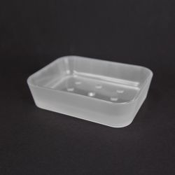 12 Pieces Home Basics Frosted Rubberized Plastic Soap Dish - Soap Dishes & Soap Dispensers