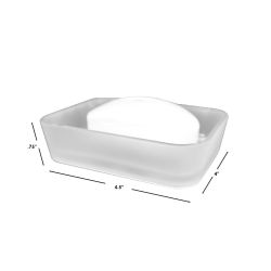 12 Pieces Home Basics Frosted Rubberized Plastic Soap Dish - Soap Dishes & Soap Dispensers