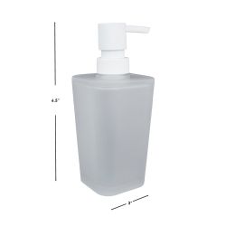 12 Pieces Home Basics Frosted Rubberized Plastic  10 Oz. Hand Soap Dispenser With Plastic Pump - Soap Dishes & Soap Dispensers