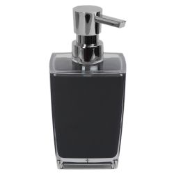 24 Pieces Home Basics Acrylic Plastic 10 Oz. Hand Soap Dispenser With RusT-Resistant Brushed Stainless Steel Pump, Black - Soap Dishes & Soap Dispensers