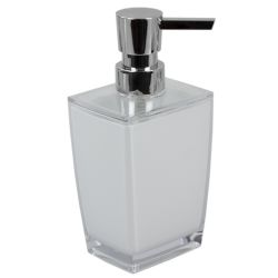 24 Pieces Home Basics Acrylic Plastic 10 Oz. Soap Dispenser, White - Soap Dishes & Soap Dispensers