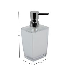 24 Pieces Home Basics Acrylic Plastic 10 Oz. Soap Dispenser, White - Soap Dishes & Soap Dispensers