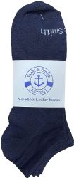 48 Wholesale Yacht & Smith Men's Wholesale Shoe Liner Training Socks, No Show, Thin Low Cut Sport Ankle Bulk Socks, 10-13 Navy