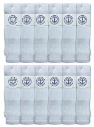 60 of Yacht & Smith Men's Cotton 31" Inch Terry Cushioned Athletic White Tube Socks Size 13-16