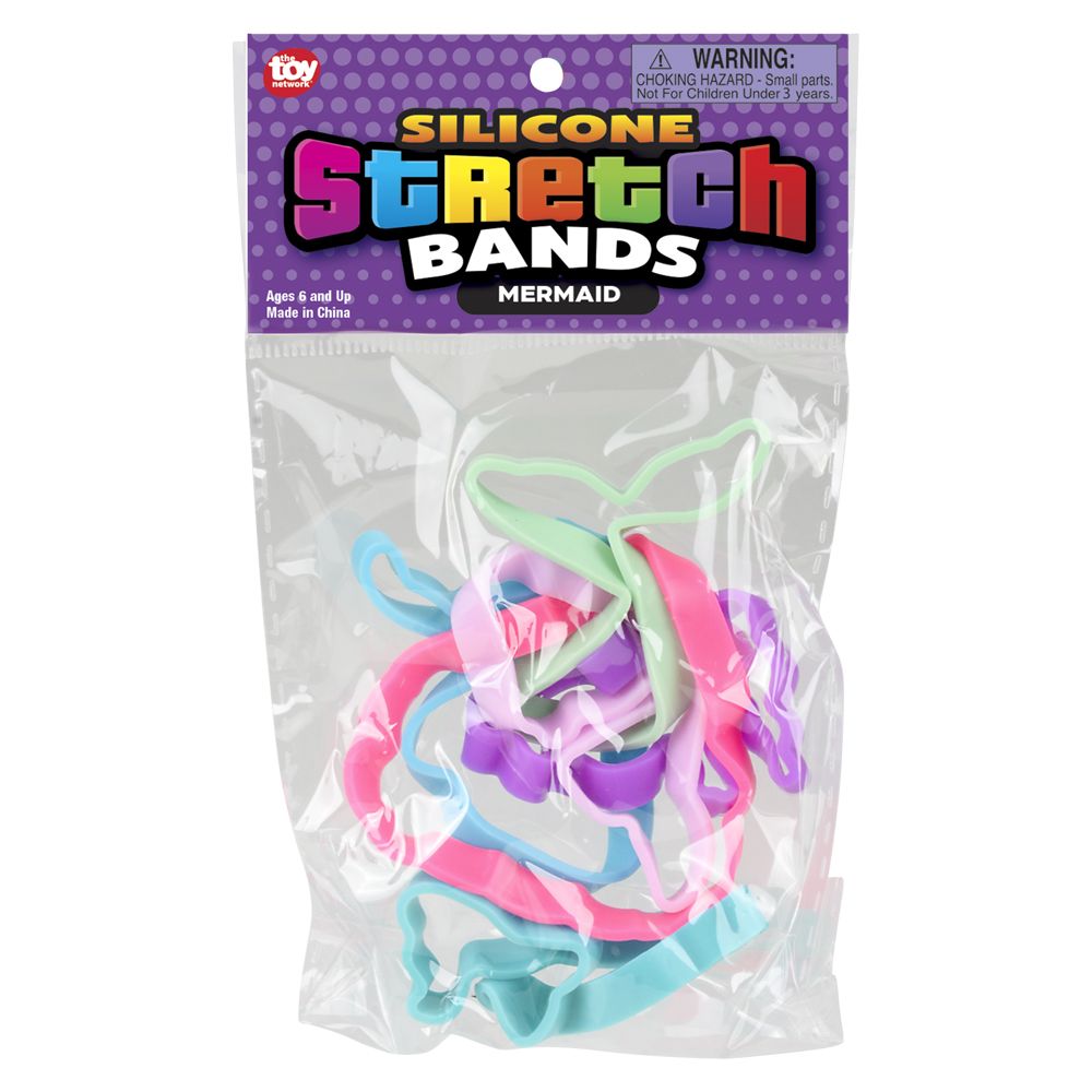 288 pieces Mermaid Silicone Stretch Bands - Rubber Bands