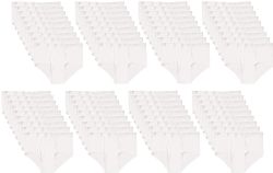 72 Wholesale Men's Hanes Cotton Underwear Briefs In White Size Small
