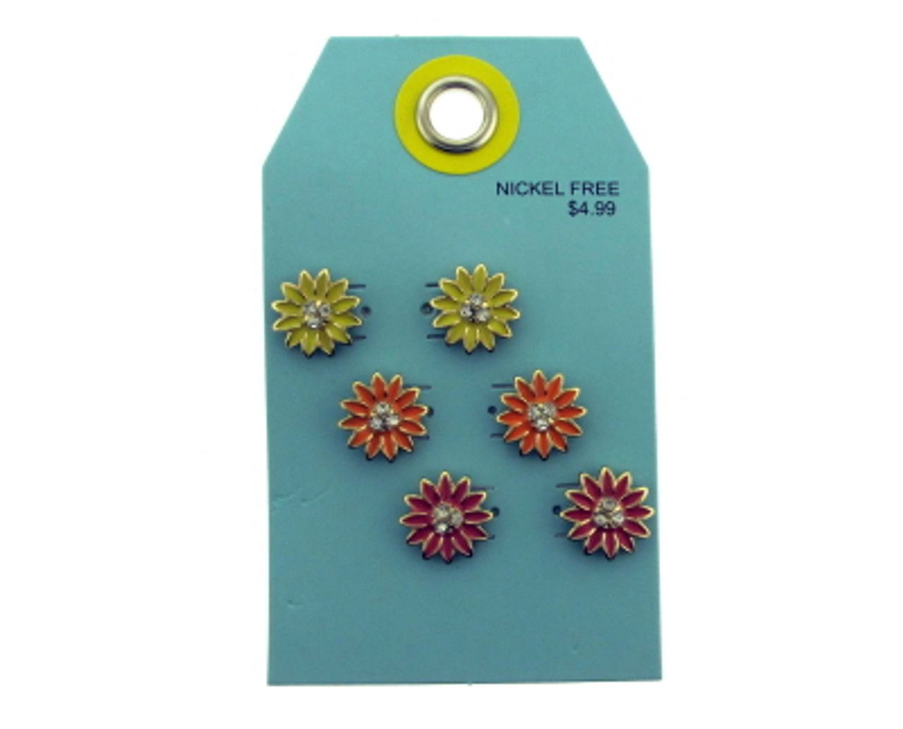 60 Wholesale Multiple Earring Set Daisy Stud Earrings