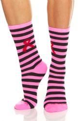 60 Pairs Yacht & Smith Women's Pink Ribbon Breast Cancer Awareness Crew Socks - Breast Cancer Awareness Socks