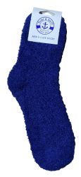 120 Wholesale Yacht & Smith Men's Warm Cozy Fuzzy Socks Solid Assorted Colors, Size 10-13