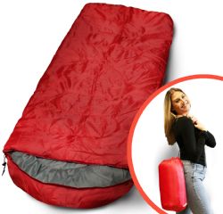 10 Pieces Yacht & Smith Temperature Rated 72x30 Sleeping Bag Solid Red - Sleep Gear
