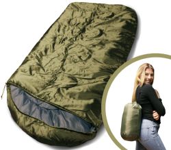 10 Wholesale Yacht & Smith Temperature Rated 72x30 Sleeping Bag Solid Olive Green