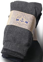 60 Wholesale Mens Thermal Crew Socks Black Grey Navy