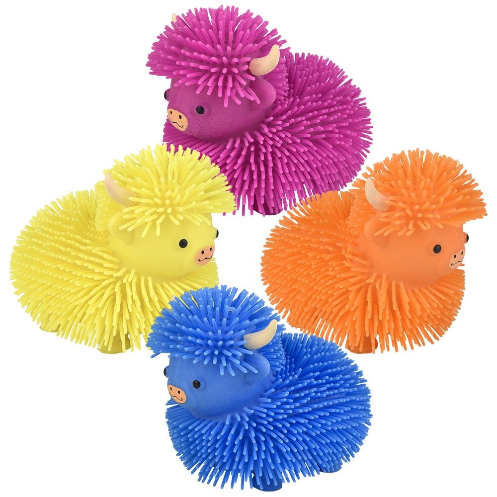 96 of 5 inch Highland Cow PuffeR-Assorted Colors